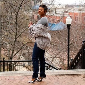 Puffy Sleeve Cardigan